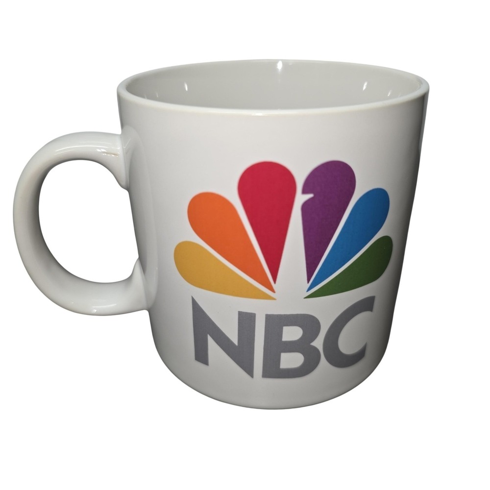 PAPEL‎ NBC Peacock Logo White Ceramic Coffee Mug TV Network Cup Thailand
